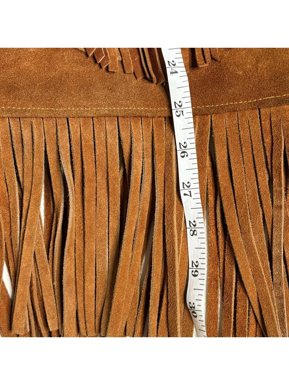 Vintage 1970s Unbranded Western Suede Fringe Jacket - Cognac
